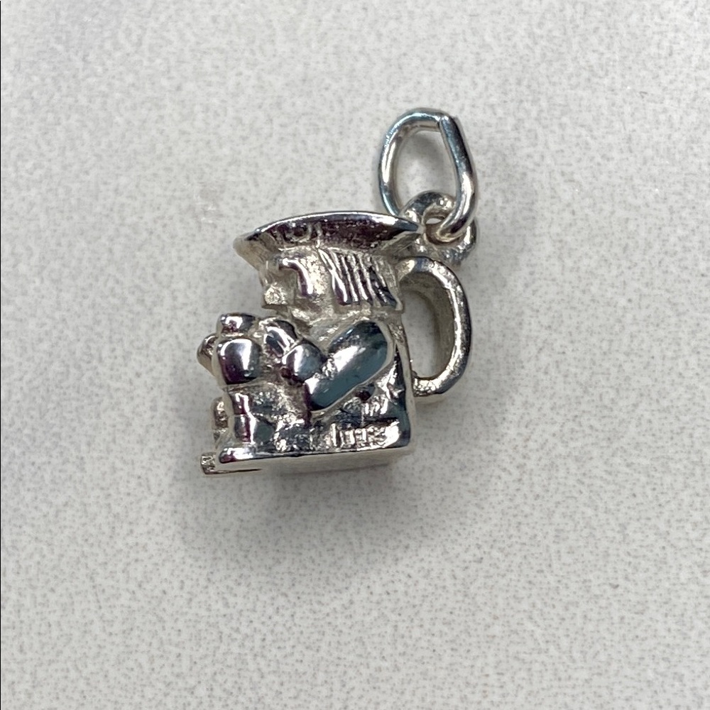 Sterling Silver‎ Toby Jug Charm 925